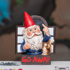 Go Away Rude Middle Finger Gnomes Statue | Yedwo Design