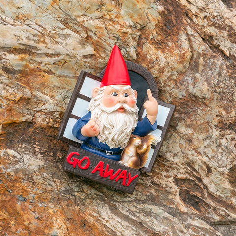 Go Away Rude Middle Finger Gnomes Statue | Yedwo Design