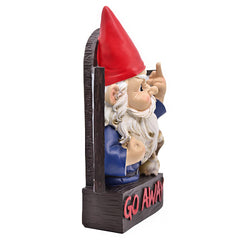 Go Away Rude Middle Finger Gnomes Statue | Yedwo Design