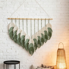 Rustic Boho Macrame Leaf Wall Hanging | Yedwo Design