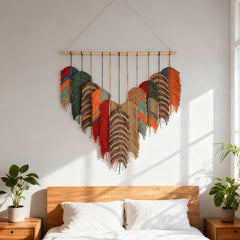 Rustic Boho Macrame Leaf Wall Hanging | Yedwo Design