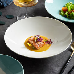 SHADOW Elegant Porcelain Pasta & Salad Plate | Yedwo