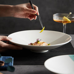 SHADOW Elegant Porcelain Pasta & Salad Plate | Yedwo