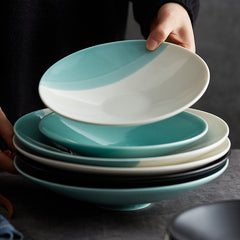 SHADOW Elegant Porcelain Pasta & Salad Plate | Yedwo