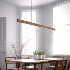 LINDÖ Wood Dimmable Linear Pendant Light | Yedwo Design