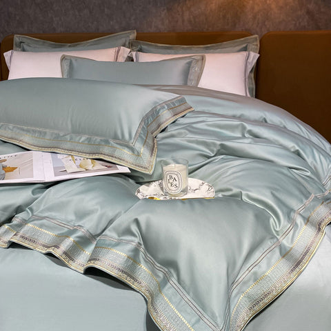 Luxury Embroidery Soft Smooth Egyptian Cotton Bedding Set | Yedwo