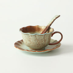 SUNI Vintage Emerald Blue Kiln-Glazed Ceramic Dinnerware | Yedwo