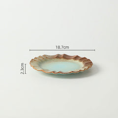 SUNI Vintage Emerald Blue Kiln-Glazed Ceramic Dinnerware | Yedwo