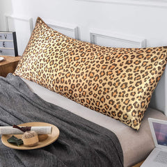 Satin Silk-Like Leopard Print Double Pillowcase | Yedwo Home