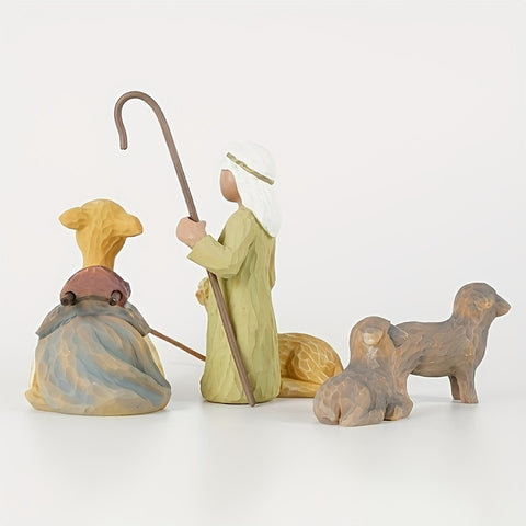 Shepherd Stable And Christmas Jesus Statue Set | Yedwo