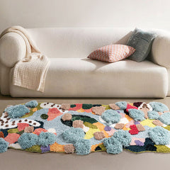 Soft Irregular Artistic Moss Area Rug | Yedwo Design