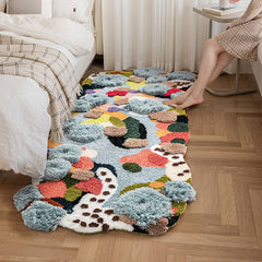 Soft Irregular Artistic Moss Area Rug | Yedwo Design