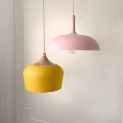 Soft Pastel Metal & Wood Pendant Lights | Yedwo Design