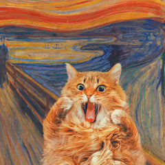 The Scream Cat Print Wall Art | Yedwo