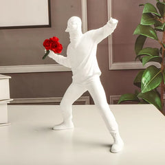 Throwing Flower Boy Art Decorative Figurine | Yedwo Design