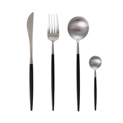 Timeless Black & Silver Flatware Set | Yedwo Design