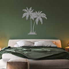 Tropical Palm Tree Metal Wall Art Outdoor Wall Decor | Yedwo Design