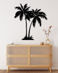 Tropical Palm Tree Metal Wall Art Outdoor Wall Decor | Yedwo Design