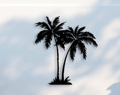 Tropical Palm Tree Metal Wall Art Outdoor Wall Decor | Yedwo Design
