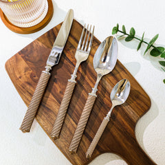 Vierre Collection Luxury Embossed Flatware Set | Yedwo