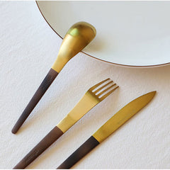 Vintage Gold Stainless Steel Cutlery Set | Yedwo Design