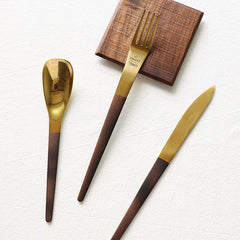Vintage Gold Stainless Steel Cutlery Set | Yedwo Design