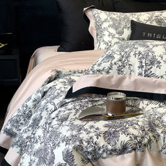 Vintage Luxurious Floral Print Long-Staple Cotton Bedding Set | Yedwo