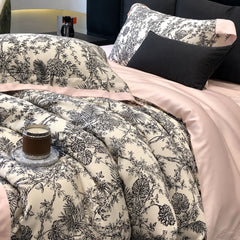 Vintage Luxurious Floral Print Long-Staple Cotton Bedding Set | Yedwo