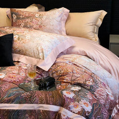 Vintage 600TC Egyptian Cotton Daisy Floral Print Duvet Cover | Yedwo