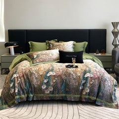 Vintage 600TC Egyptian Cotton Daisy Floral Print Duvet Cover | Yedwo