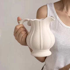 Vintage Elegant Textured Stoneware Vase | Yedwo Design