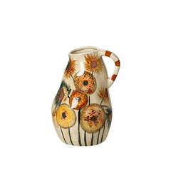 Vintage Hand-Painted Floral Ceramic Vase | Yedwo Design