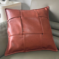 Vintage Modern Luxury Woven Leather Cushion | Yedwo Design