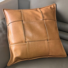 Vintage Modern Luxury Woven Leather Cushion | Yedwo Design