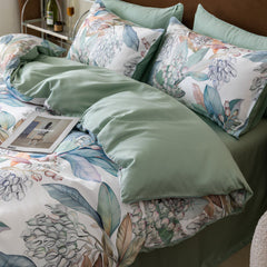 Vintage Tropical Leaves Pattern Cotton Luxury Bedding Set | Yedwo Home