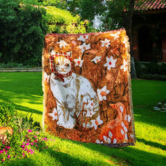 Pet Party Art Tapestry Blanket Decorative Throw | Yedwo Design