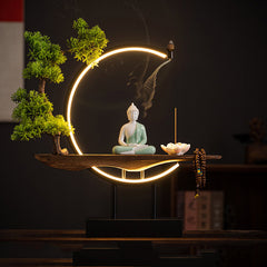 White Buddha Statue Incense Burner Lamp | Yedwo Design