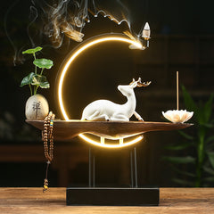 White Deer Incense Burner Lamp | Yedwo Design