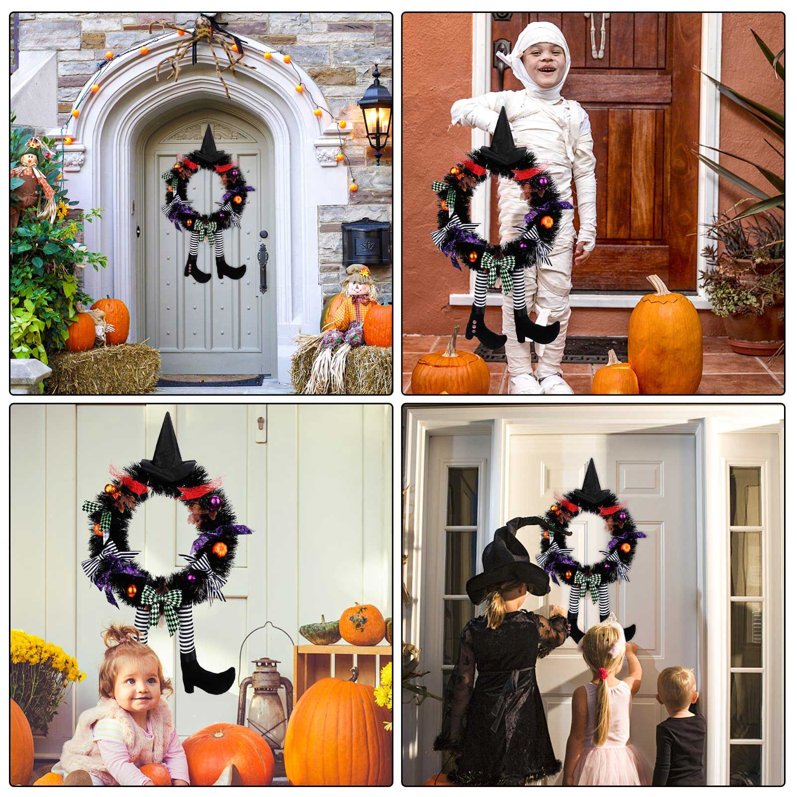 Witch Halloween Wreath Decorations | Yedwo Design