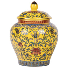 Yuan Dynasty Chinese Handcrafted Enamel Ginger Jar | Yedwo