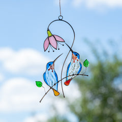 Hummingbird Stained Glass Window Hangings | Yedwo