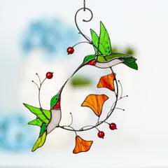 Hummingbird Stained Glass Window Hangings | Yedwo