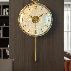 Luxury Deer Natural Abalone Shell Wall Clock | Yedwo Home