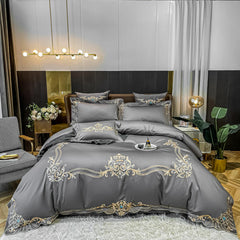 Luxury Natural Egyptian Cotton Embroidery Bedding Set | Yedwo