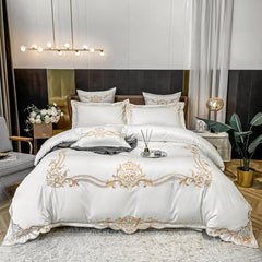 Luxury Natural Egyptian Cotton Embroidery Bedding Set | Yedwo