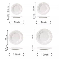 European Relief Stone Texture Dinner Plate | Yedwo Design