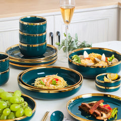 Verde Emerald Green Luxury Dinnerware Set Yedwo Home YEDWO