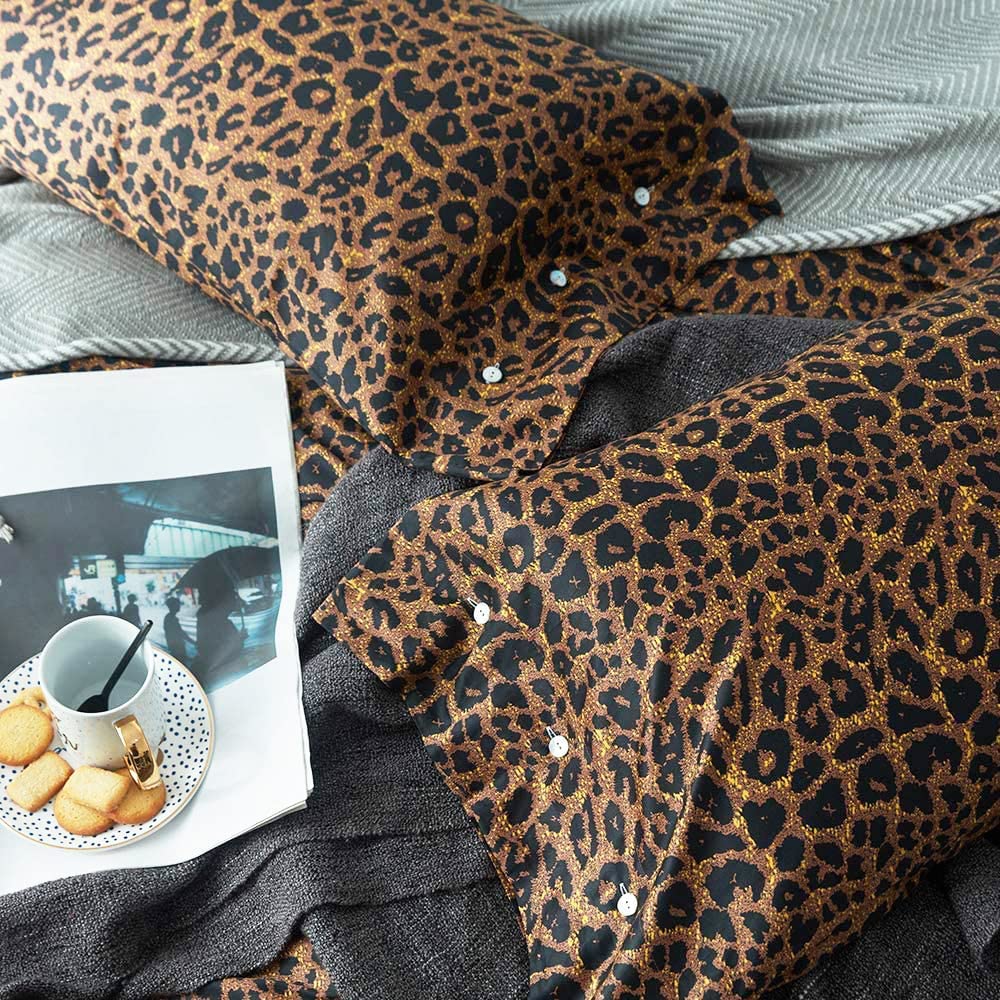 100% Natural Cotton Leopard Print Duvet Cover