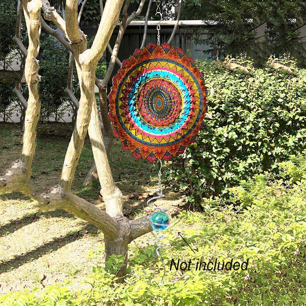 12 inch Multi Color Mandala Wind Spinners | Yedwo