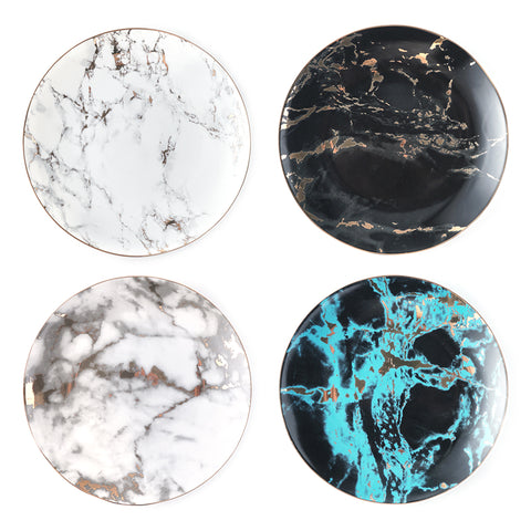 Gold Inlay Marble Plate Collection | Yedwo Home